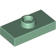Plate Special 1 x 2 with 1 Stud without Groove (Jumper) (Sand Green)