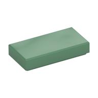 Tile 1 x 2 with Groove (Sand Green)