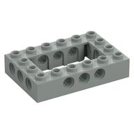 Technic Brick 4 x 6 with 2 x 4 Opening (Light Gray)