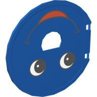 Duplo Ball Tube Door with Smiling Face Print (Blue)