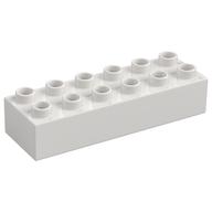 Duplo Brick 2 x 6 (White)