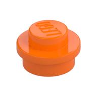 Plate Round 1 x 1 with Solid Stud (Orange)