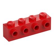 Brick Special 1 x 4 with 4 Studs on One Side (Red)