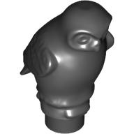 Animal, Bird, Owl Large, Rounded Features (Black)