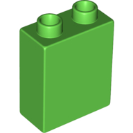 Duplo Brick 1 x 2 x 2 (Bright Green)