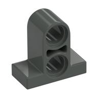 Technic Pin Connector Plate 1 x 2 x 1 2/3 [Two Holes On Top] (Dark Gray)