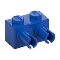 Brick Special 1 x 2 with 2 Pins, Round Pin Holes (Blue)