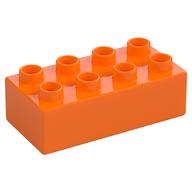 Duplo Brick 2 x 4 (Orange)
