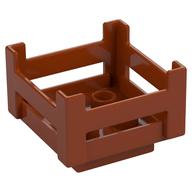 Duplo Container Wooden-Style Crate (Dark Orange)