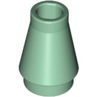 Cone 1 x 1 [No Top Groove] (Sand Green)