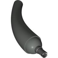 Animal / Creature Body Part, Tail / Neck, Base Section with Black Pin (Dark Gray)