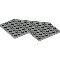 Wedge Plate 10 x 10 with 4x4 Cutout and Cut Corner (Light Gray)