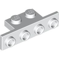Bracket 1 x 2 - 1 x 4 [Square Corners] (White)