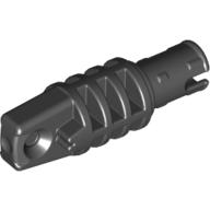 Hinge Cylinder 1 x 3 Locking with 1 Finger and Technic Friction Pin with Round Hole (Black)