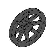 Wheel Wagon Small (27mm D.) (Black)