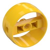 Technic Cylinder 4 x 4 with Pin Holes and Centre Bar, Closed Sides on Bar (Yellow)
