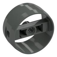 Technic Cylinder 4 x 4 with Pin Holes and Centre Bar, Closed Sides on Bar (Dark Gray)