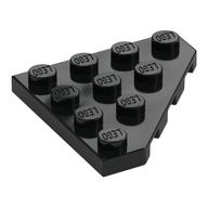 Wedge Plate 4 x 4 Cut Corner (Black)