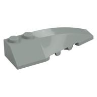Brick Wedged, Curved 6 x 2 Right, Inner Ridges (Light Gray)