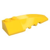 Brick Wedged, Curved 6 x 2 Right, Inner Ridges (Yellow)