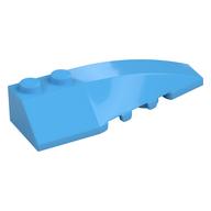 Brick Wedged, Curved 6 x 2 Right, Inner Ridges (Medium Blue)