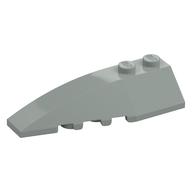 Brick Wedged, Curved 6 x 2 Left, Inner Ridges (Light Gray)