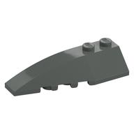 Brick Wedged, Curved 6 x 2 Left, Inner Ridges (Dark Gray)