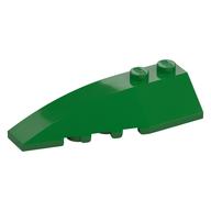 Brick Wedged, Curved 6 x 2 Left, Inner Ridges (Green)