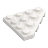 Wedge Plate 4 x 4 Cut Corner (White)