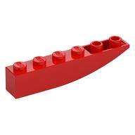 Brick Curved Inverted 6 x 1 (Red)