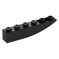 Brick Curved Inverted 6 x 1 (Black)