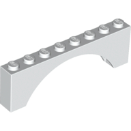 Brick Arch 1 x 8 x 2 (White)