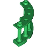 Fence Spindled 4 x 4 x 2 Quarter Round with 2 Studs (Green)