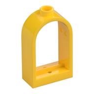Window 1 x 2 x 2 2/3 with Rounded Top (Yellow)