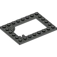 Plate Special 6 x 8 Trap Door Frame Horizontal (Dark Gray)