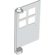 Door 1 x 4 x 5 with 4 Panes, Squared Base (White)