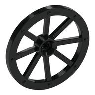 Wheel Wagon Large (33mm D.), hole notched for wheels holder pin (Black)