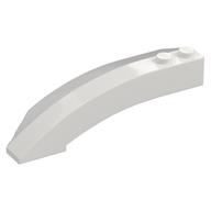 Brick Wedged, Curved 8 x 3 x 2 Open Right (White)