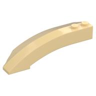 Brick Wedged, Curved 8 x 3 x 2 Open Right (Tan)