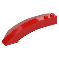 Brick Wedged, Curved 8 x 3 x 2 Open Right (Red)