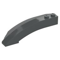 Brick Wedged, Curved 8 x 3 x 2 Open Right (Dark Bluish Gray)