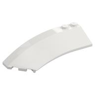 Brick Wedged, Curved 8 x 3 x 2 Open Left (White)