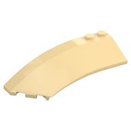 Brick Wedged, Curved 8 x 3 x 2 Open Left (Tan)