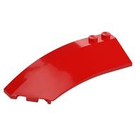 Brick Wedged, Curved 8 x 3 x 2 Open Left (Red)
