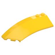 Brick Wedged, Curved 8 x 3 x 2 Open Left (Yellow)