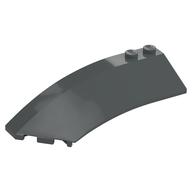 Brick Wedged, Curved 8 x 3 x 2 Open Left (Dark Bluish Gray)