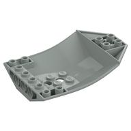 Brick Wedged, Curved Inverted 8 x 6 x 2 Cockpit (Light Gray)