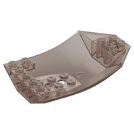 Brick Wedged, Curved Inverted 8 x 6 x 2 Cockpit (Trans-Brown)