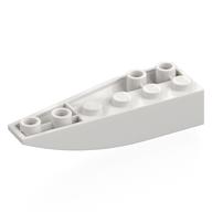 Brick Wedged, Curved Inverted 6 x 2 Right (White)