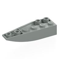 Brick Wedged, Curved Inverted 6 x 2 Right (Light Gray)